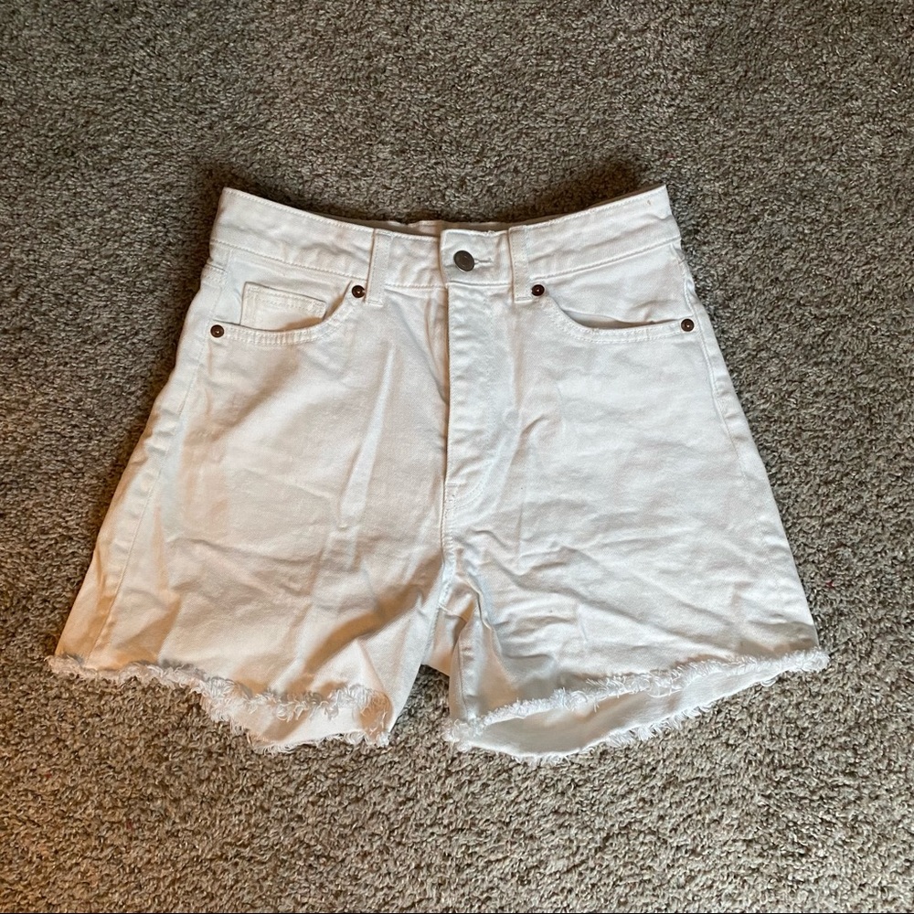 White Jean Shorts